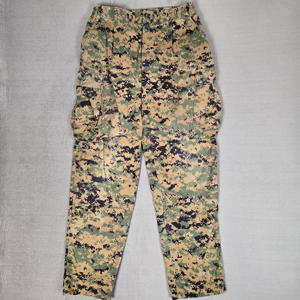 USMC MARPAT Woodland Combat Cargo Pants Medium Regular Military Uniform 32x33